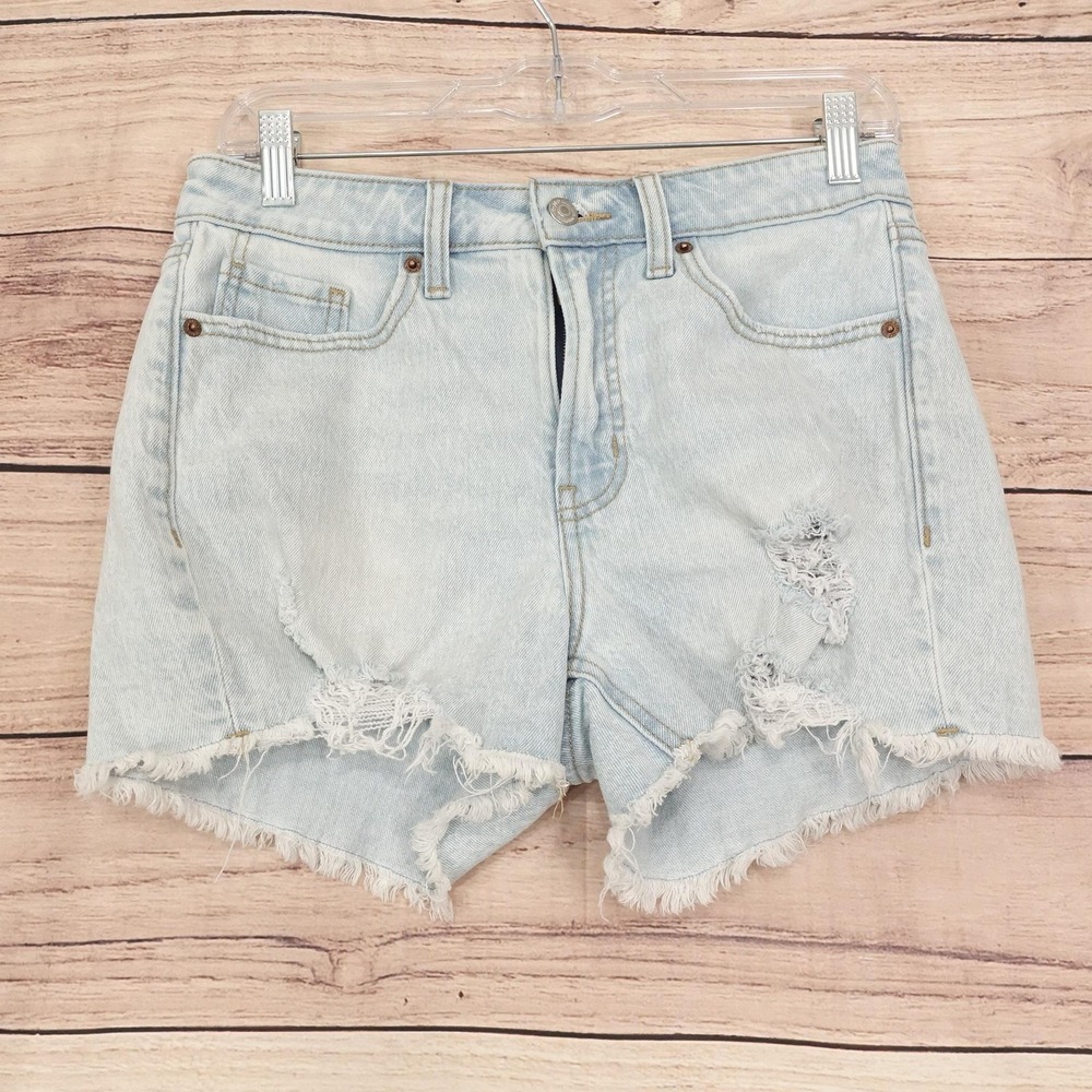 Old Navy Cut-Off Denim Shorts Womens Size 4 Blue High-Rise OG Straight 29 Waist